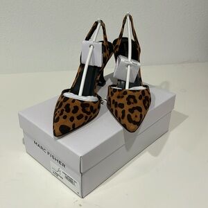 NWT Marc Fisher Leopard Sling Back Heels